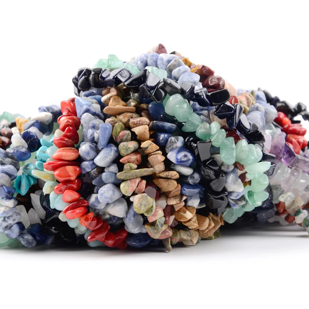 Natural Stone Chip Beads Irregular Gemstone Beads 15 Inch Strand