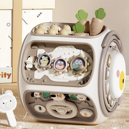 Montessori Activity Cube – Sensory Busy Board & Educational Toy for Toddlers