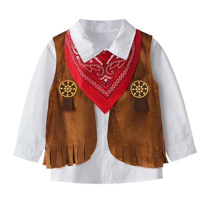 Boys Cowboy Costume 5 Piece Western Dress Up Set
