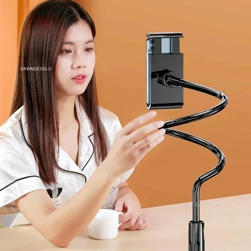 128cm Flexible Phone Holder Stand – 360° Bedside Headrest Lazy Bracket