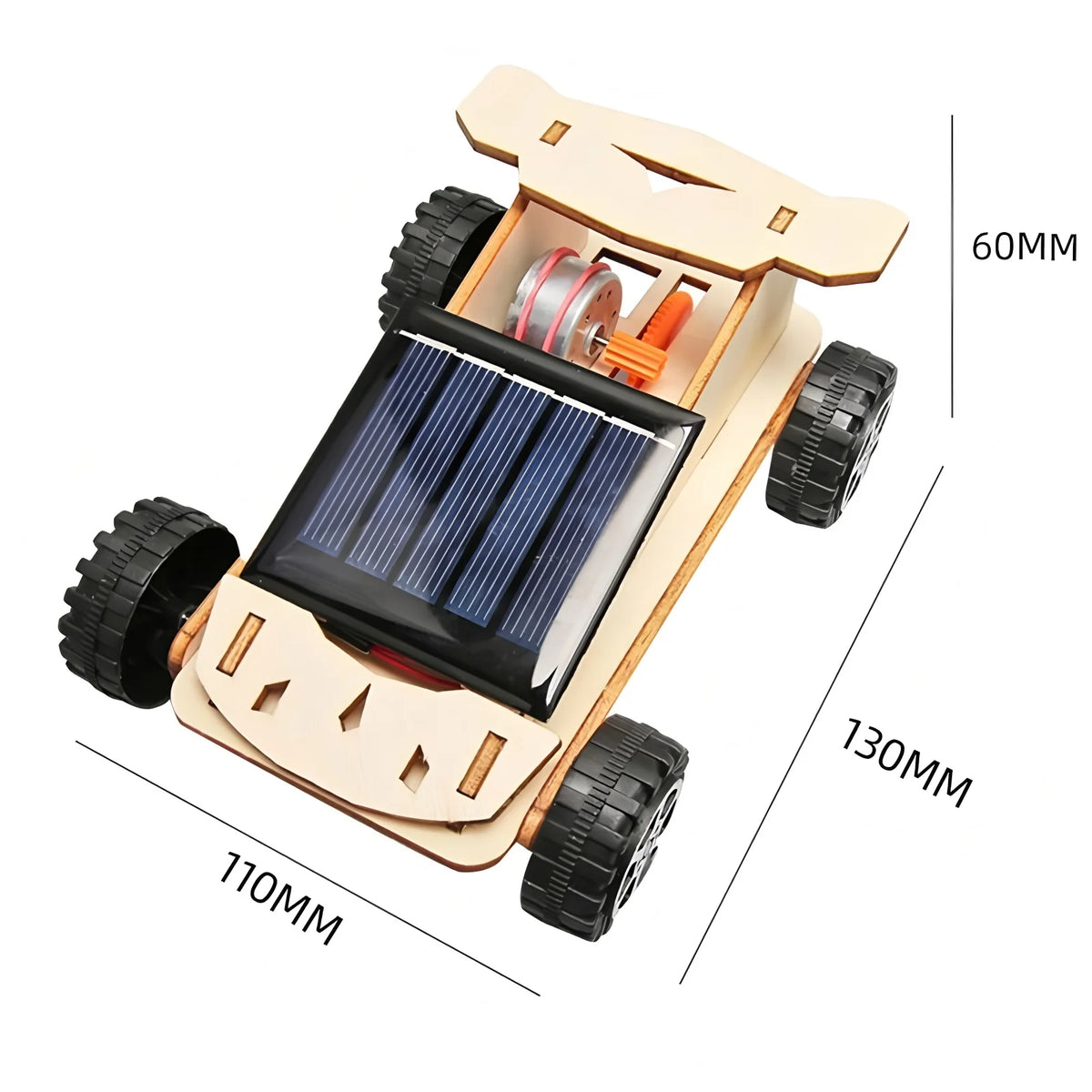 Solar Car STEM Kit – DIY Wooden Educational Model
