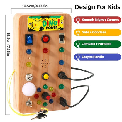 LED Busy Board, Light Switch Sensory Toy for Kids