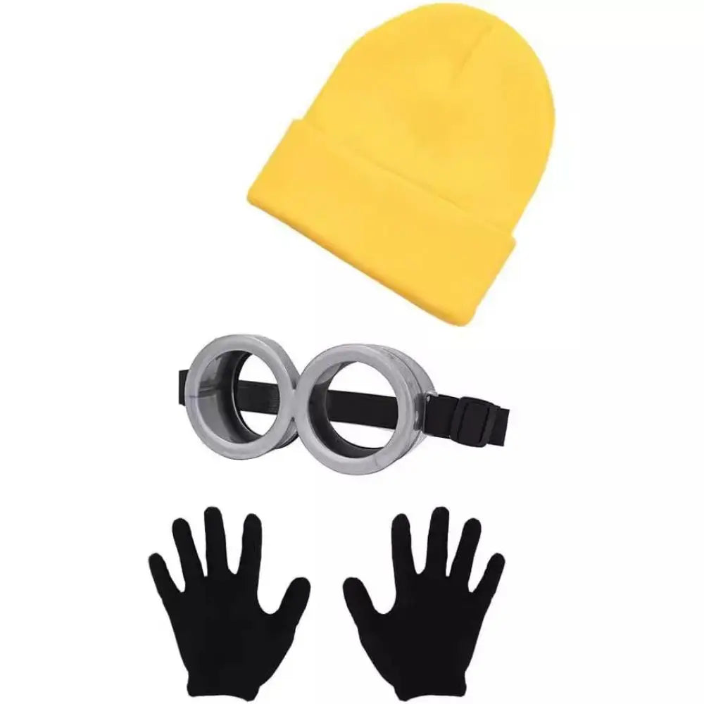 Yellow Cosplay Costume Set with Beanie, Gloves & Goggles