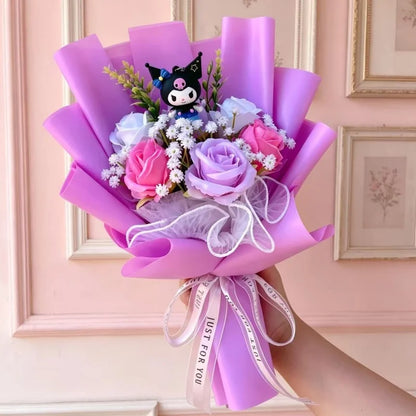 Hello Kitty Kulomi Melody With Artificial Flower Creative Bouquet