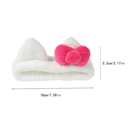 3PCS Cat Ear Headband Set Plush Hair Accessories for Women