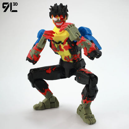 Invincible Boy Action Figure 14cm 3D Printed Multi Jointed Model