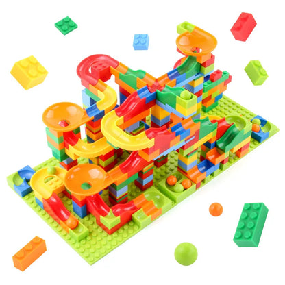 Marble Run Building Blocks DIY Race Track Maze Toy