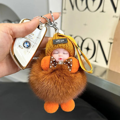 A charming plush accessory for handbags, school bags, wallets, car keys, and everyday gifting.