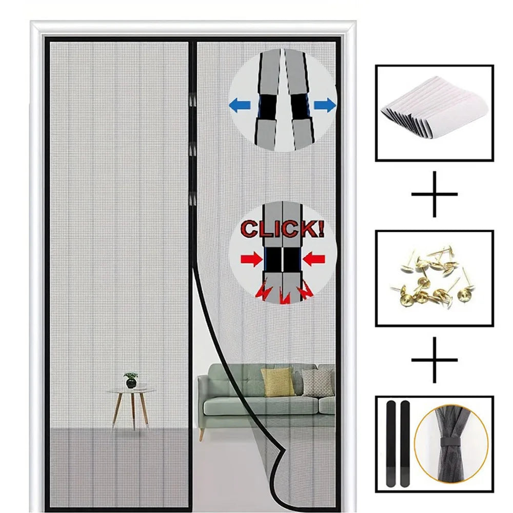 Magnetic Screen Door – Automatic Mosquito Mesh Curtain