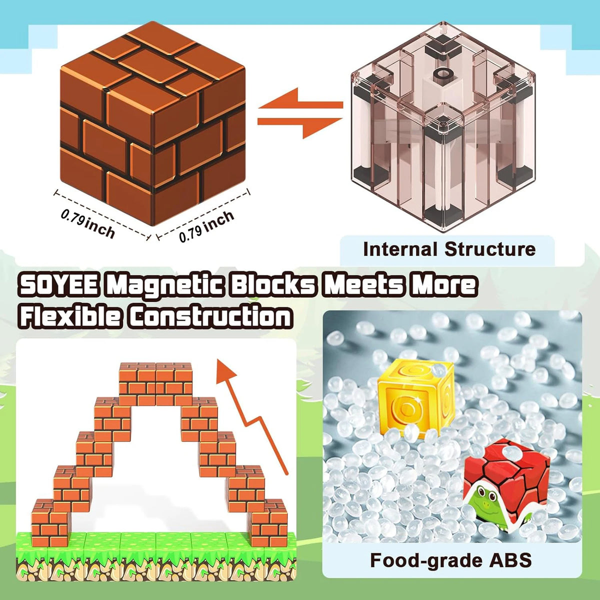 Magnetic Building Blocks STEM Construction Toy Set