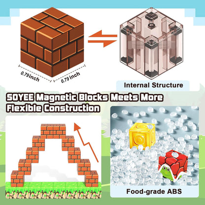 Magnetic Building Blocks STEM Construction Toy Set