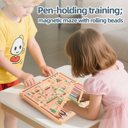 Magnetic Maze Rolling Ball Logic Toy for Kids