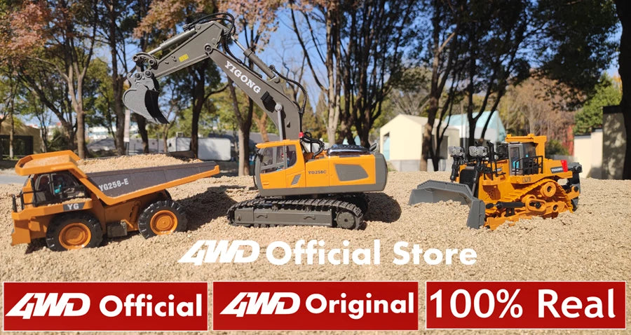 4WD RC Excavator Dump Truck Bulldozer 1:20 Remote Control Toy