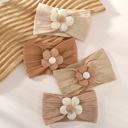 Baby Flower Headband Soft Nylon Newborn Hairband