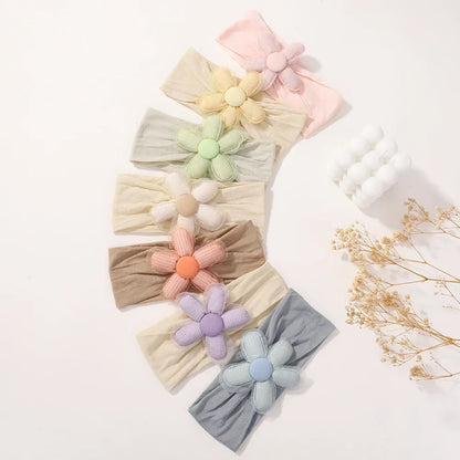 Baby Flower Headband Soft Nylon Newborn Hairband