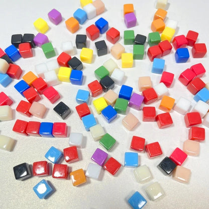 Transparent Cube Game Pieces Set – 50PCS Colorful Crystal Cubes