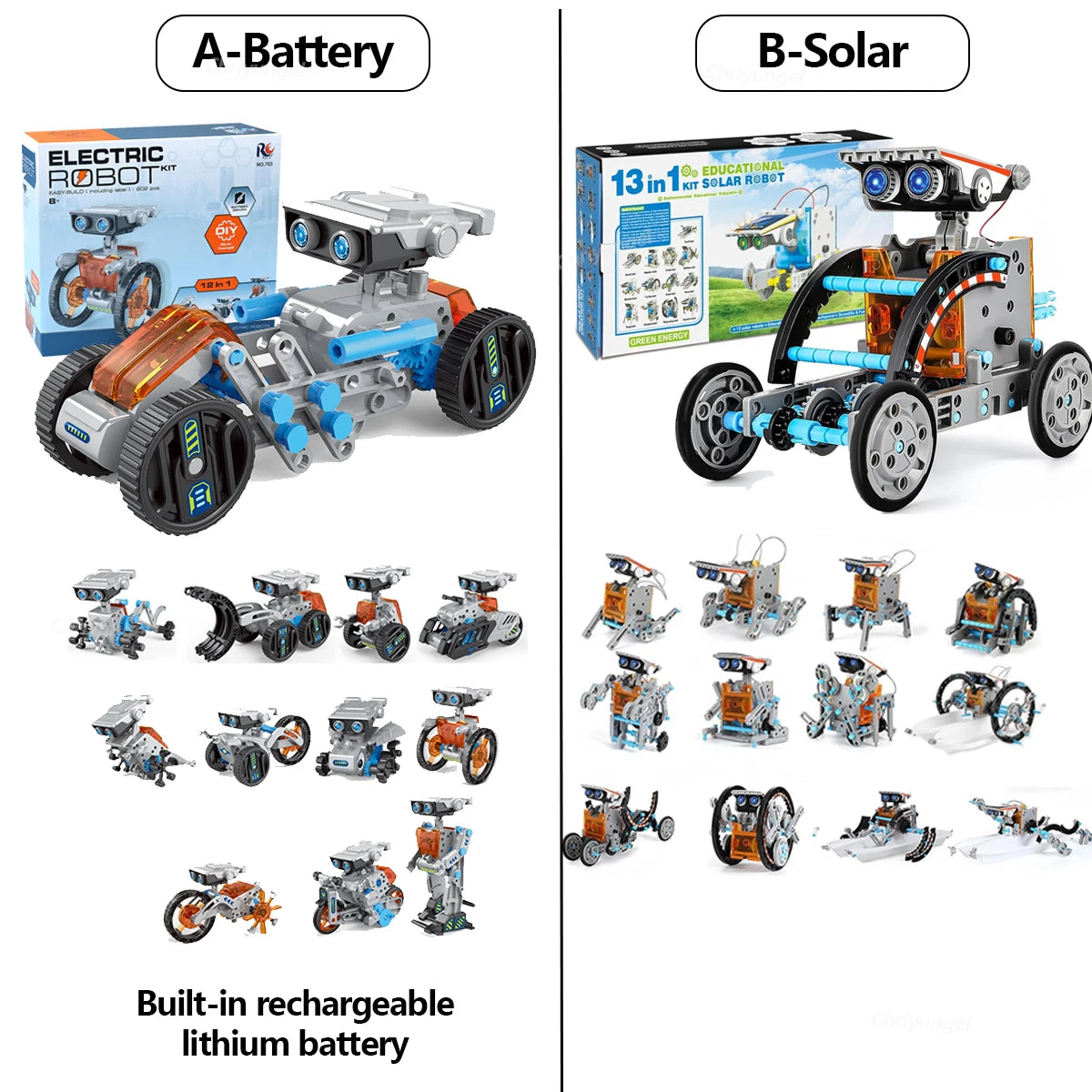 12-in-1 STEM Robot Building Kit – DIY Robotics & Engineering Set