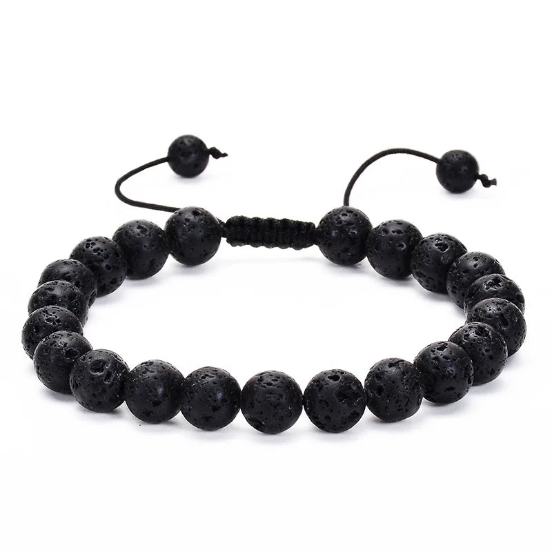 Tiger Eye Bracelet – Handmade Lava Rock Beaded Bracelet