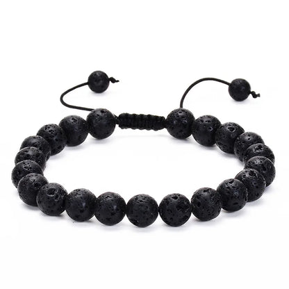 Tiger Eye Bracelet – Handmade Lava Rock Beaded Bracelet