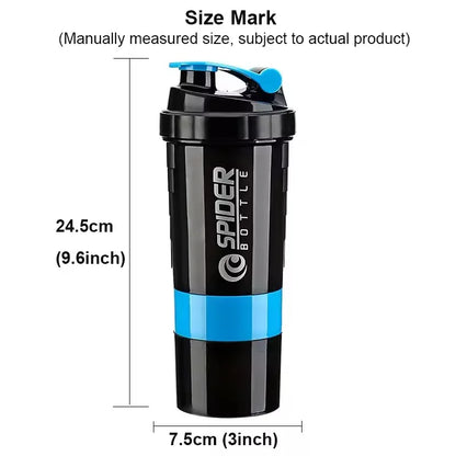 Protein Shaker Bottle – 3 Layer Fitness Mixing Cup