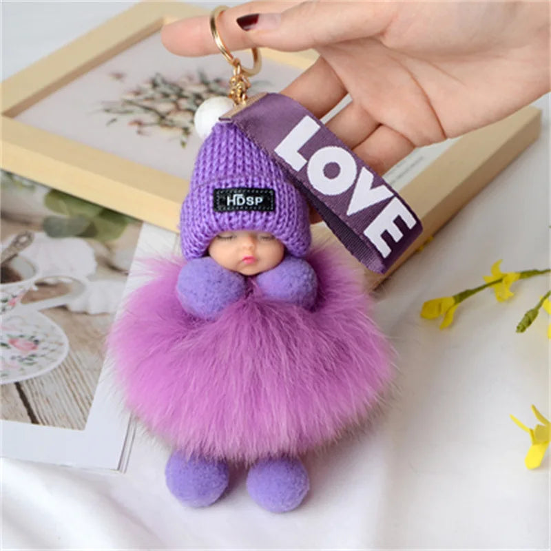 A charming plush accessory for handbags, school bags, wallets, car keys, and everyday gifting.