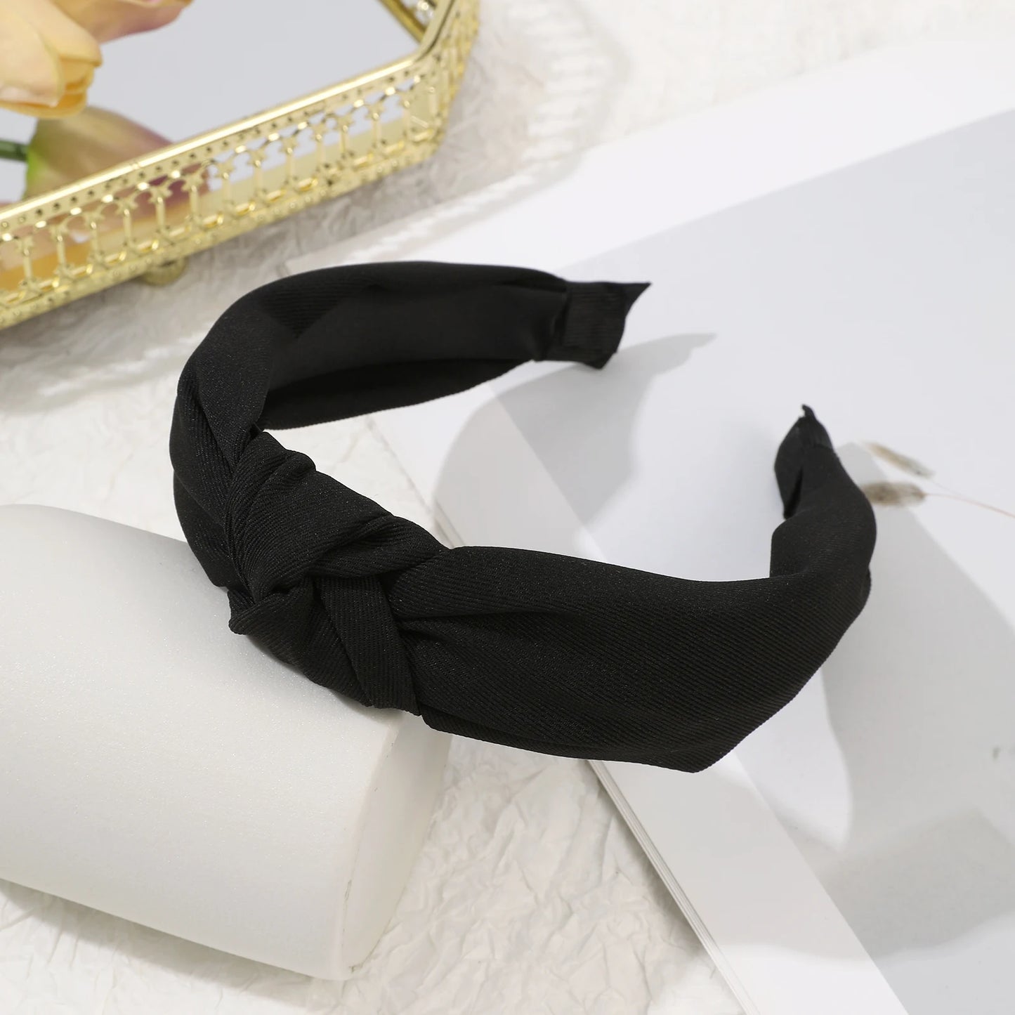 Leopard Print Headband Wide Cross Knot Hairband for Women