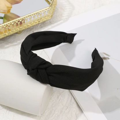 Leopard Print Headband Wide Cross Knot Hairband for Women