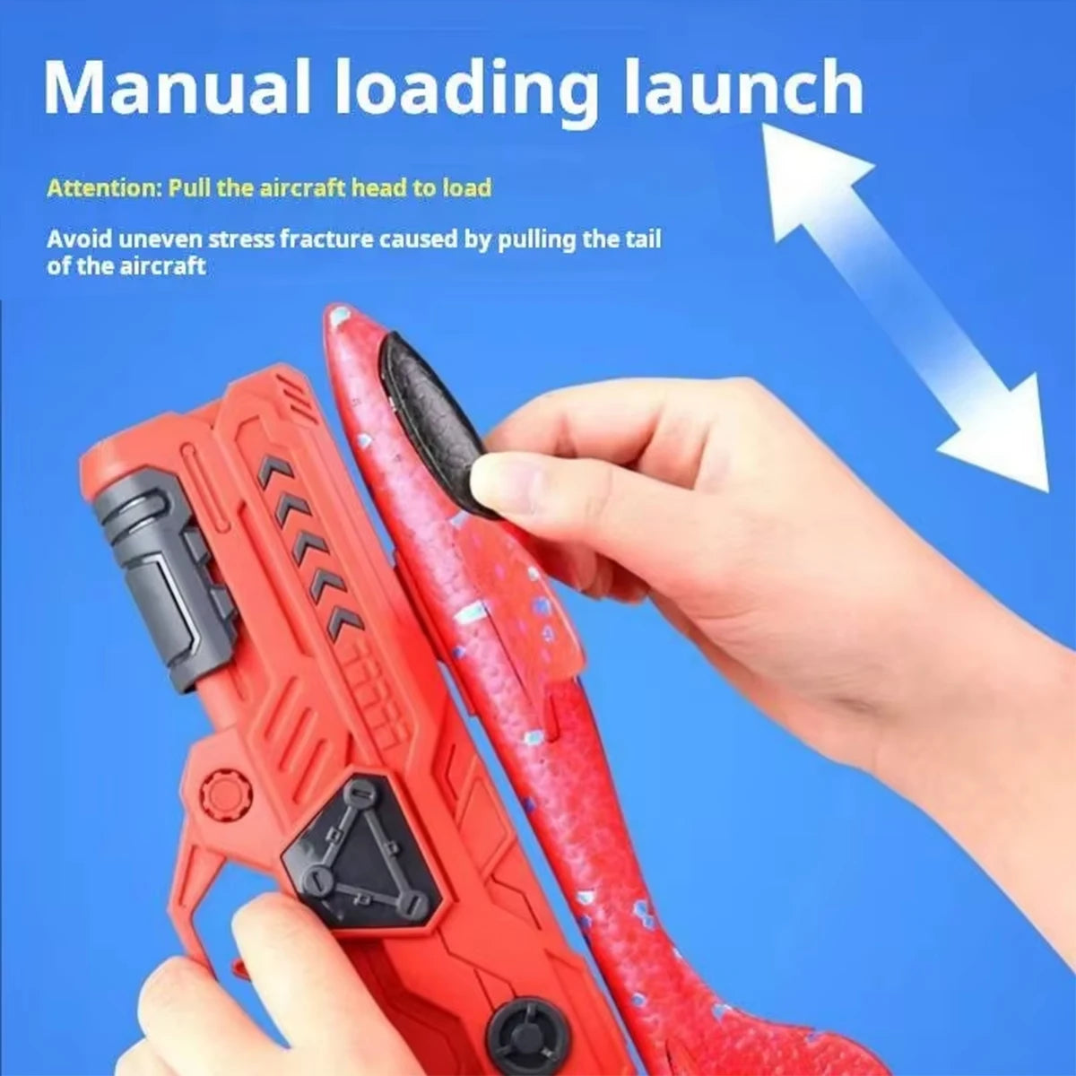 Foam Aircraft Launcher Toy Kids Catapult Glider Plane