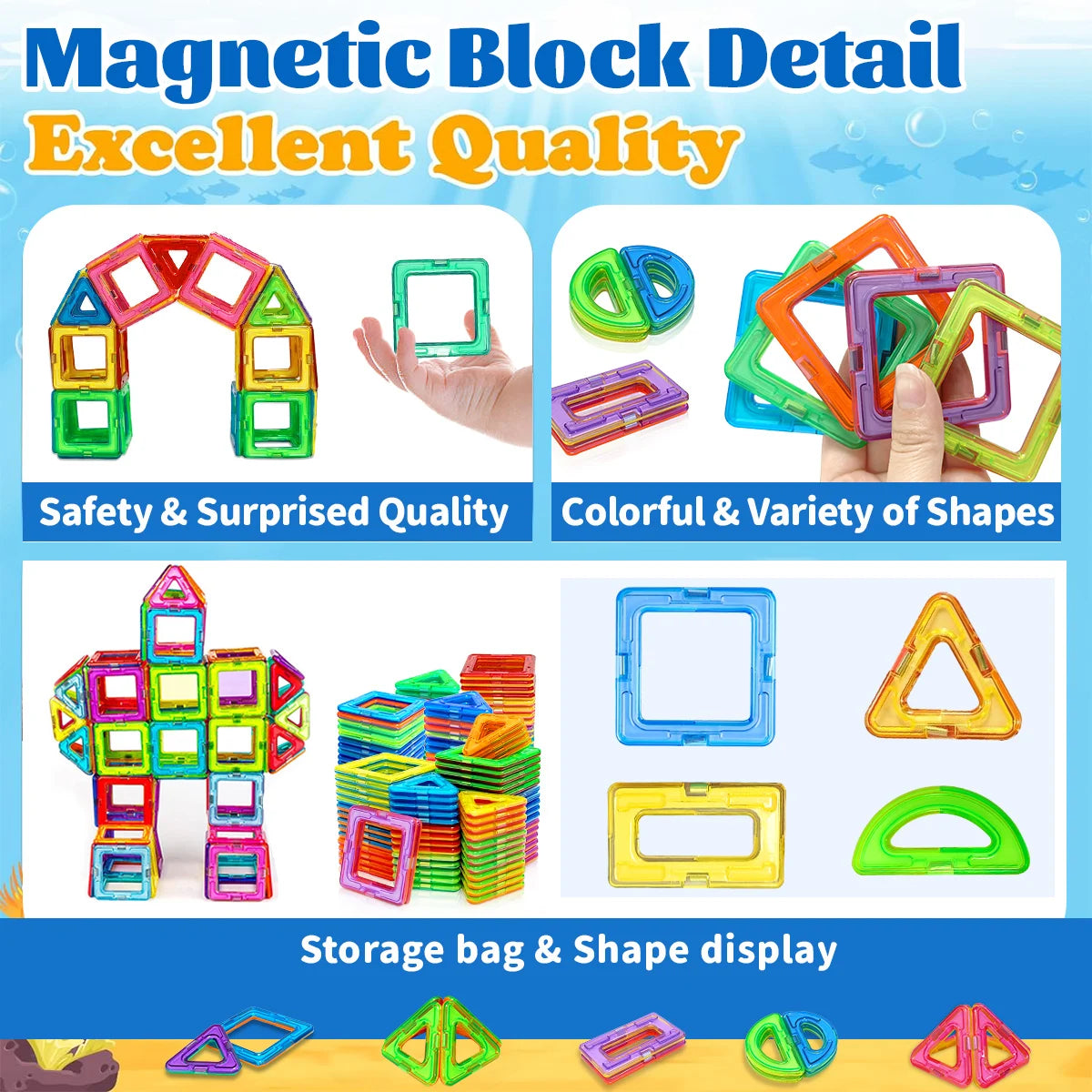 Magnetic Building Blocks STEM Educational Construction Toys