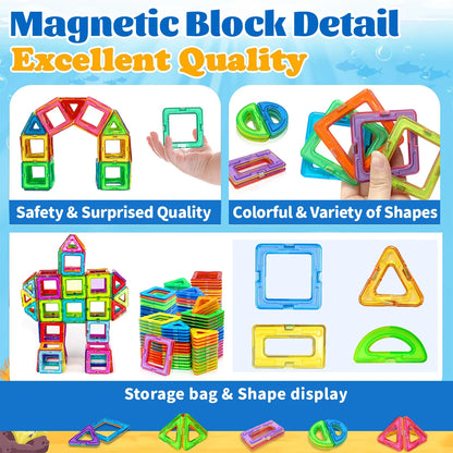 Magnetic Building Blocks STEM Educational Construction Toys