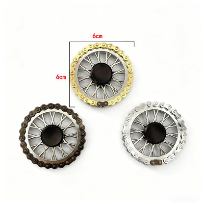 Metal Fidget Spinner – Gear & Bike Chain Fingertip Spinner