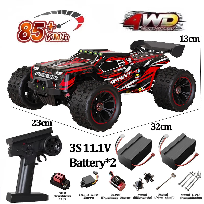 9522PRO 1:16 Brushless 4WD RC Car – 85KM/H High-Speed Off-Road Racing Drift Truck