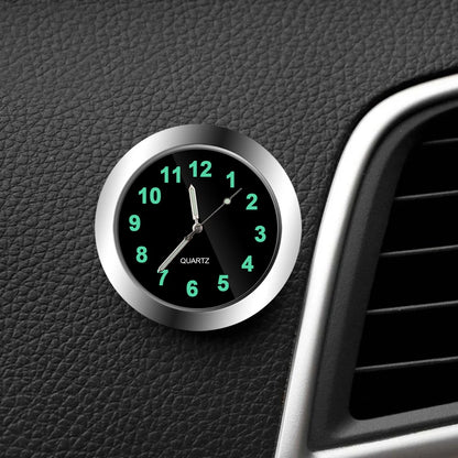 Mini Car Clock – Luminous Quartz Dashboard & Air Vent Clock