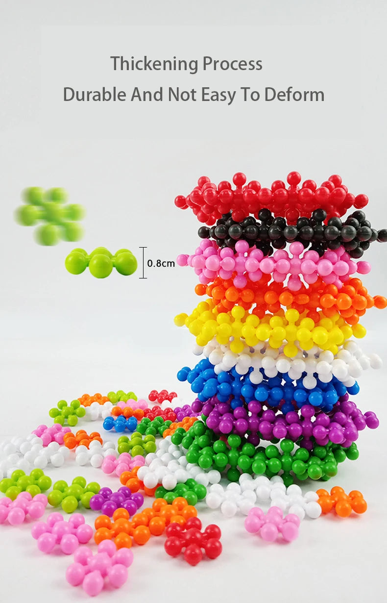 Plum Blossom Building Blocks Colorful Snowflake STEM Construction Toy