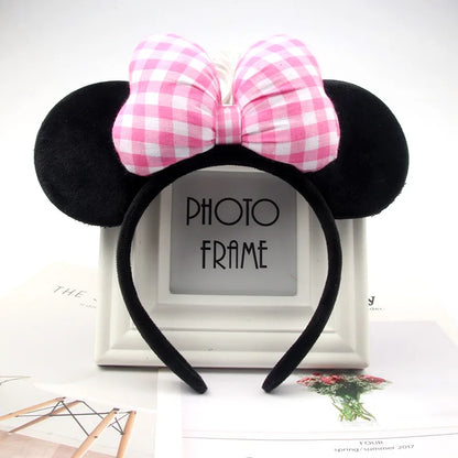 Mouse Ears Headband with Sequin Bow for Parties & Cosplay