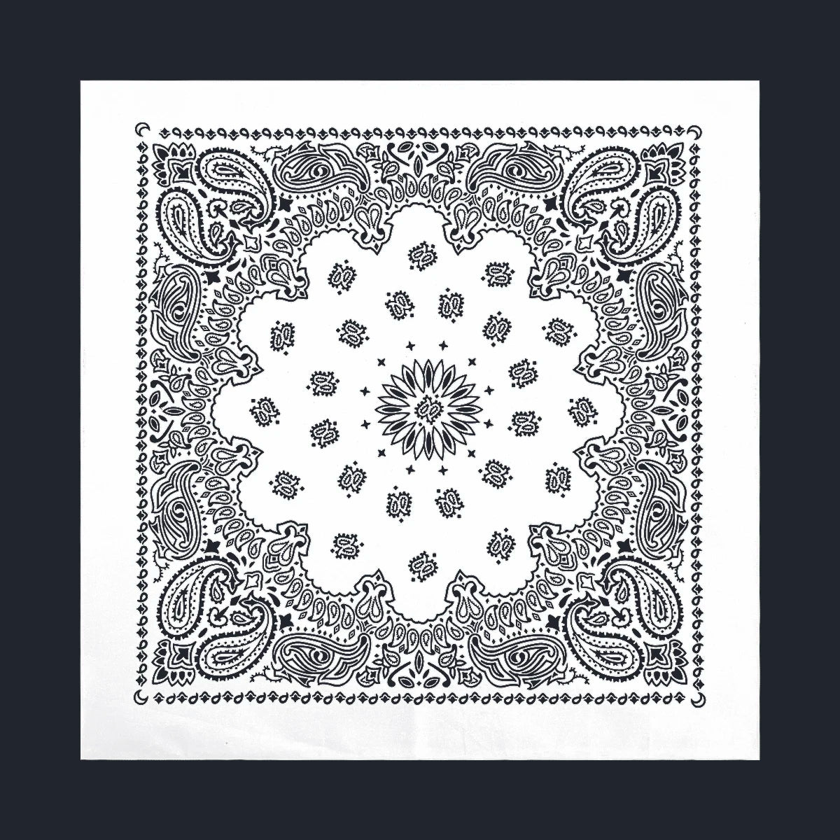 Oversized Paisley Bandana 70cm Cotton Hip Hop Head Scarf