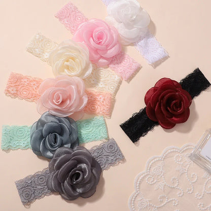 Baby Flower Headband Soft Nylon Newborn Hairband