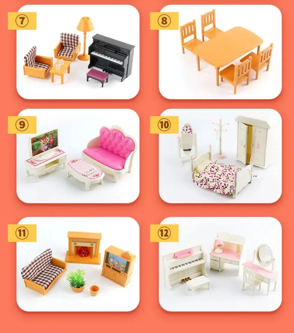 Dollhouse Miniature Kitchen Set 1:12 Cooking Accessories