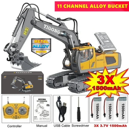 4WD RC Excavator Dump Truck Bulldozer 1:20 Remote Control Toy