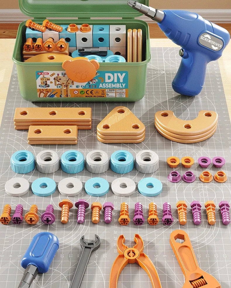 Nut and Bolt Puzzle Toy DIY Screw Assembly Educational Tool Set