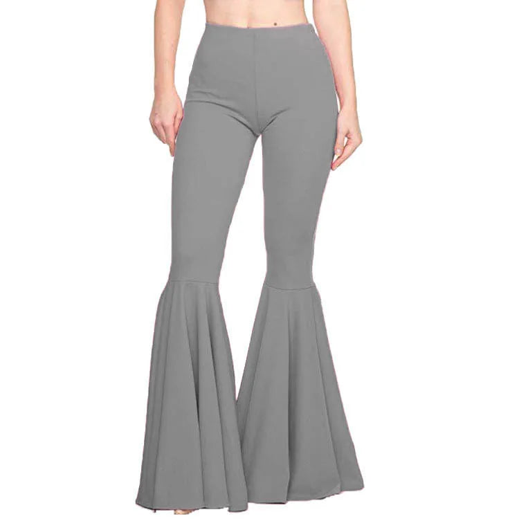 High Waisted Wide Leg Pants for Women Stretch Bell Bottom Trousers