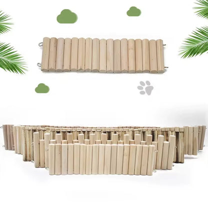 Hamster Wooden Bridge Bendable Climbing Habitat Accessory