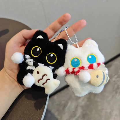 A cute plush accessory for bags, backpacks, car keys, and matching gifts.