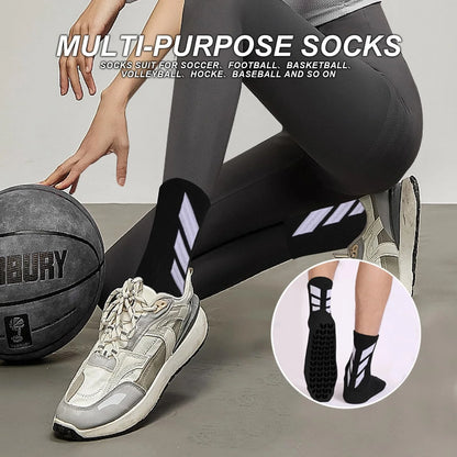 Anti Slip Football Socks Knee High Grip Sports Socks