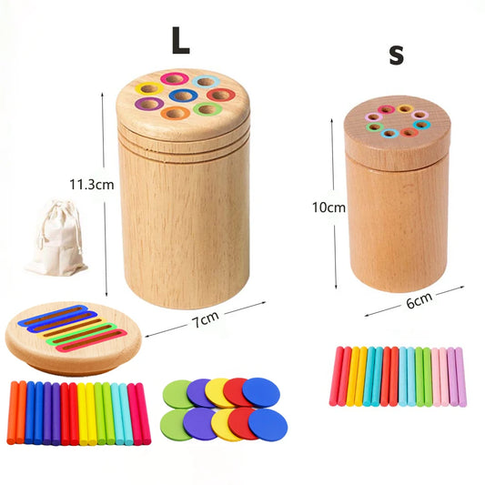 Wooden Color Sorting Toy – Montessori Shape Matching