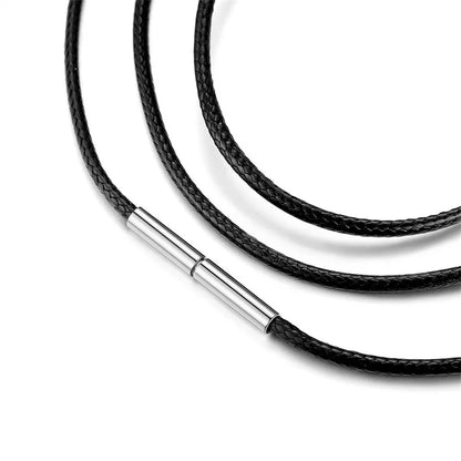 Leather Rope Necklace with Stainless Steel Clasp for Pendants