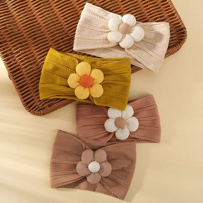 Baby Flower Headband Soft Nylon Newborn Hairband