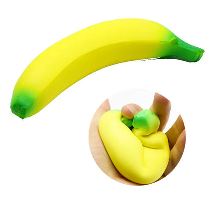 Banana Squishy Toy – Jumbo Slow Rising Stress Relief Squeeze Toy