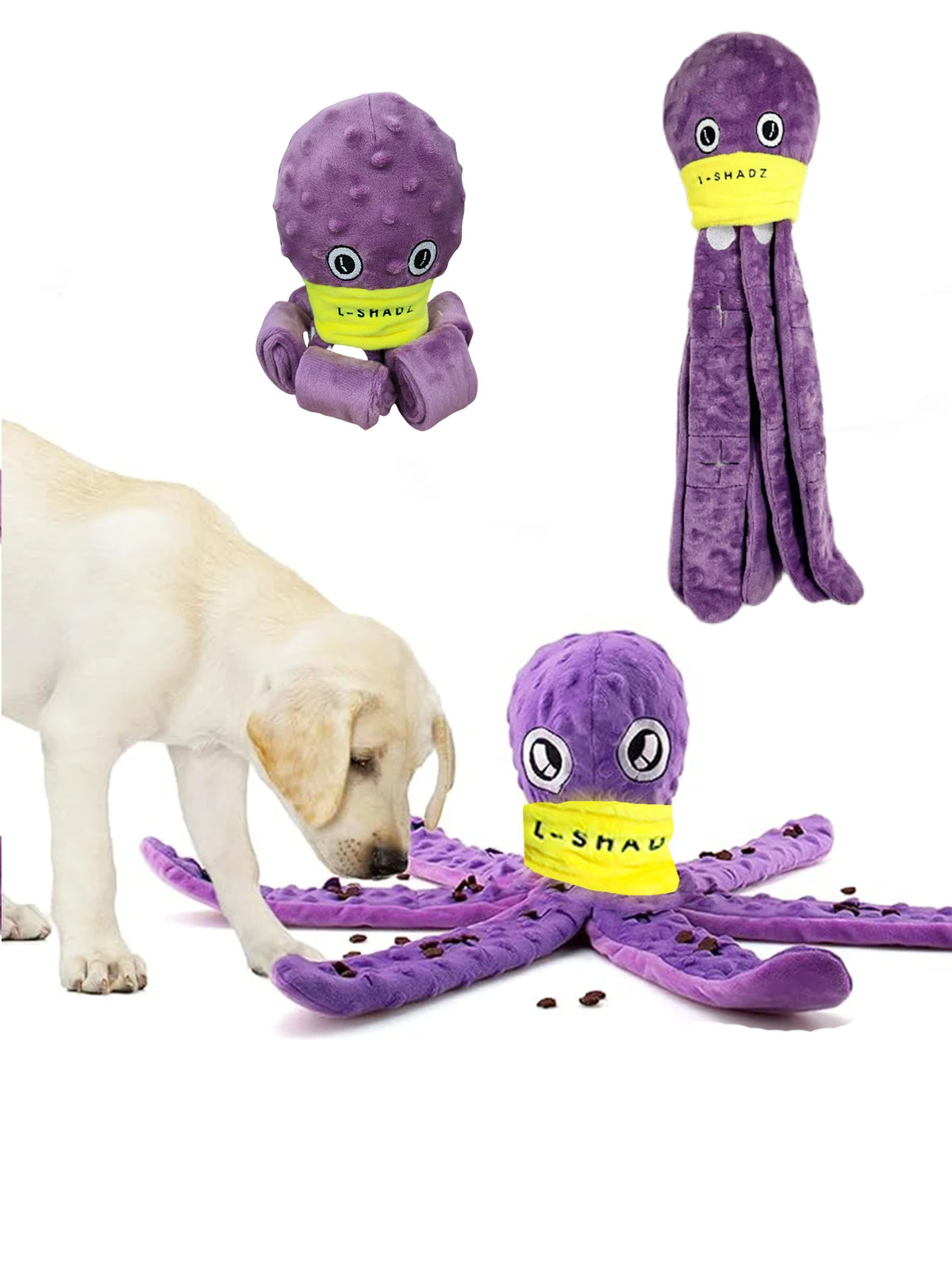 Dog Snuffle Toy – Plush Octopus Puzzle & Slow Feeder