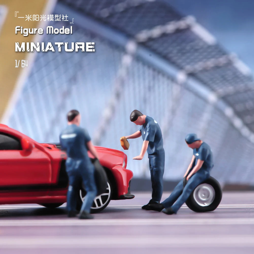 1/64 Miniature Figures Model Car Accessories Scene People Set